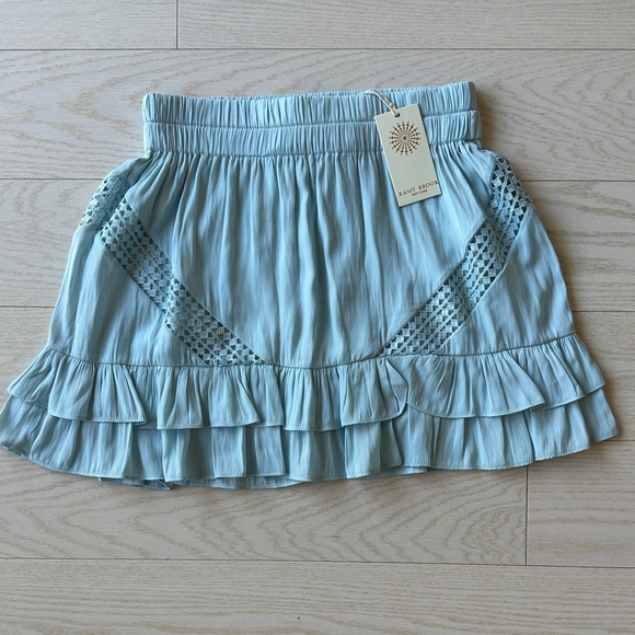 NWT Ramy Brook Linus Cutout Layered Mini Skirt Size XS...